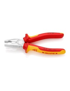 Alicate Universal Cromado 180x65x20mm Mangos Aislados KNIPEX