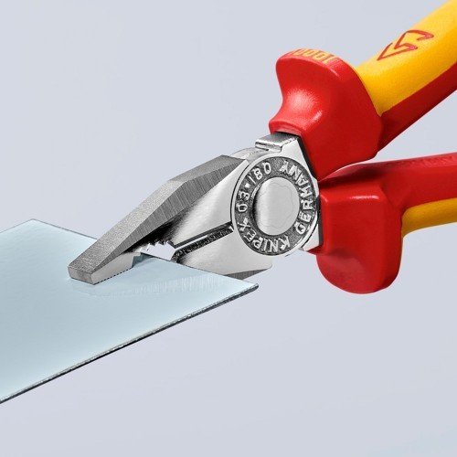 Alicate Universal Cromado 180x65x20mm Mangos Aislados KNIPEX