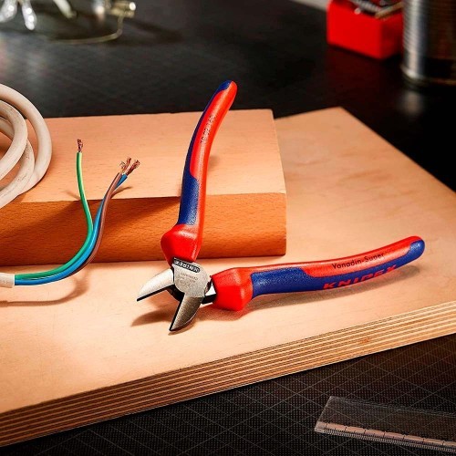 Alicate Corte Diagonal Acero 160mm Mango Multicomponente Negro KNIPEX