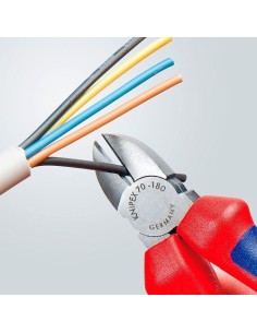 Alicate Corte Diagonal Acero 180mm Mango Bimaterial Negro KNIPEX 2