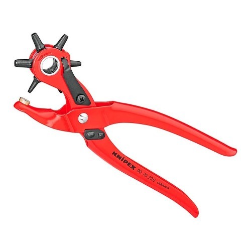 Tenaza Sacabocados Acero 220x64x15mm Rojo Ø2A5mm KNIPEX