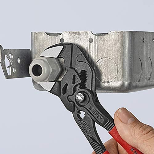 Llave Ajustable Acero 180mm Mordazas Planas Escala Láser KNIPEX