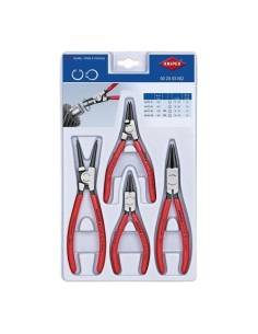 Juego Alicates Para Arandelas 4 Piezas 140mm 180mm Acero KNIPEX