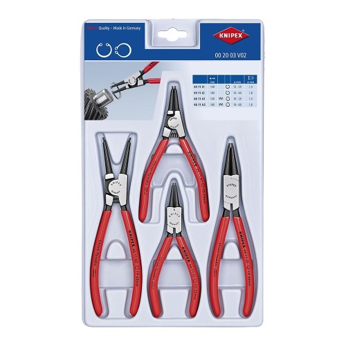 Juego Alicates Para Arandelas 4 Piezas 140mm 180mm Acero KNIPEX