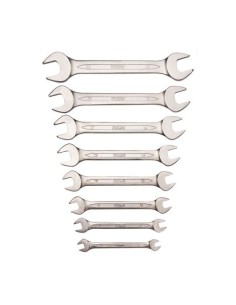 Juego Llaves Fijas Acero Alto Rendimiento 8Piezas 6-22mm Cromado Mate IRIMO