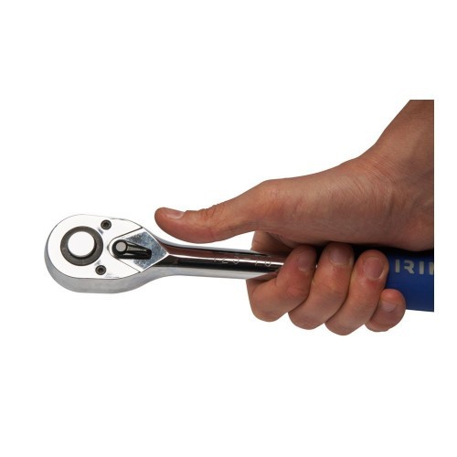 Llave Carraca Acero Aleado 1-2 Pulgada 72 Dientes Reversible Mango Antideslizante IRIMO