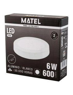 Downlight LED superficie redon.blanco 6W.(Fría, Cálida, Neutra) - 1 2