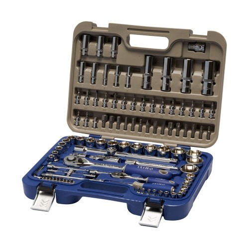 Juego Herramientas Acero CrV 101 Piezas Vasos Hexagonales 1/2" 1/4" IRIMO