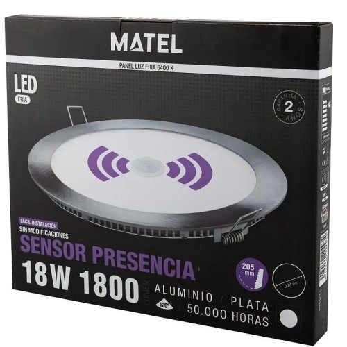 Downlight LED redondo sensor pl.18W.(Fría, Neutra) - 2 Downlight LED redondo sensor pl.18W.(Fría, Neutra) - 2