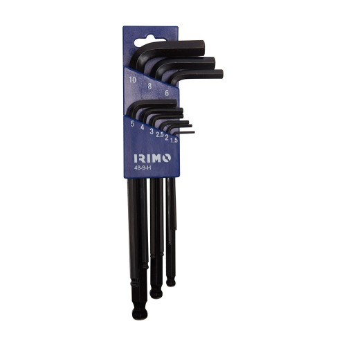 Juego Llaves Allen Acero Largas Bola 1.5-10mm 9Pzs IRIMO