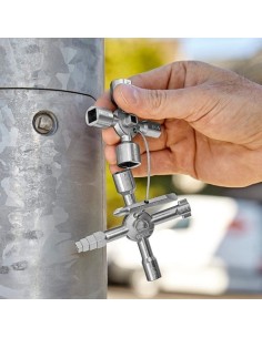 Llave Multipropósito Acero 92mm 10Perfiles 2Cruces KNIPEX 2