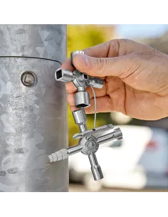 Llave Multipropósito Acero 92mm 10Perfiles 2Cruces KNIPEX 2