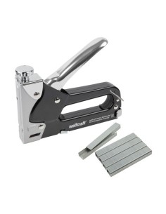 Grapadora Manual Caja Metálica Para Grapas 4-14mm Incluye 1000 Grapas 8mm WOLFCRAFT