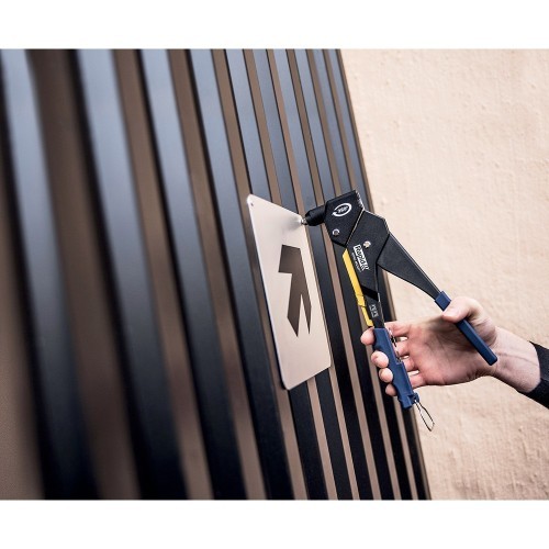 Remachadora Manual Cabezal Giratorio 360 Grados Boquilla Múltiple 34.5x17cm RAPID