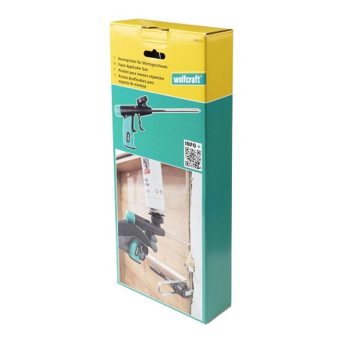 Pistola Aplicadora Espuma Poliuretano Metal Plastico 2 Boquillas Wolfcraft