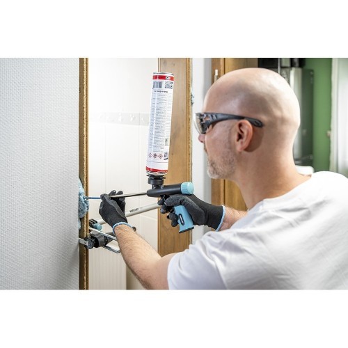 Pistola Aplicadora Espuma Poliuretano Metal Plastico 2 Boquillas Wolfcraft