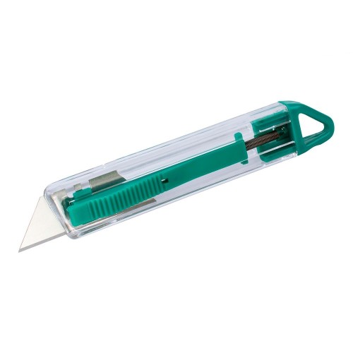 Cúter Seguridad Plástico Cuchilla Trapezoidal Retráctil Wolfcraft