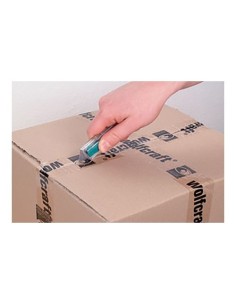 Cúter Seguridad Plástico Cuchilla Trapezoidal Retráctil Wolfcraft 2