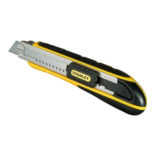 Cúter Acero Inoxidable 18mm Mango Bimaterial Almacenaje Stanley