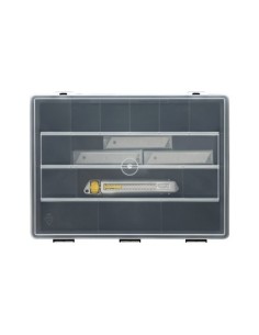 Cutter Metálico Retráctil 18mm 50 Cuchillas Organizador 33.5x5.6x25.5cm STANLEY