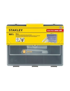 Cutter Metálico Retráctil 18mm 50 Cuchillas Organizador 33.5x5.6x25.5cm STANLEY 2