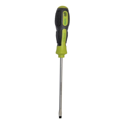 Destornillador Punta Plana Acero 4x100mm Mango Ergonómico MOTA HERRAMIENTAS