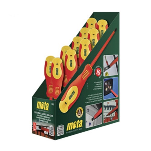 Expositor Destornilladores Aislados 1000V Juego 10 Unidades MOTA HERRAMIENTAS
