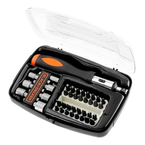 Atornillador De Carraca Juego 40Piezas 25mm Multiformato BLACK+DECKER