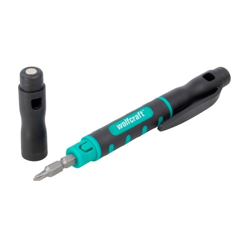 Destornillador De Precisión Compacto 4Puntas Reversibles Bolígrafo WOLFCRAFT