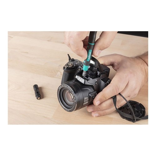 Destornillador De Precisión Compacto 4Puntas Reversibles Bolígrafo WOLFCRAFT