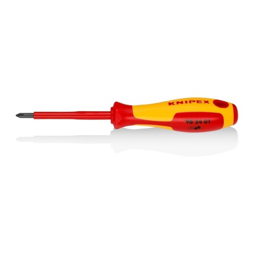 Destornillador Phillips Acero 187x30x30mm Mango Aislante Plastico KNIPEX
