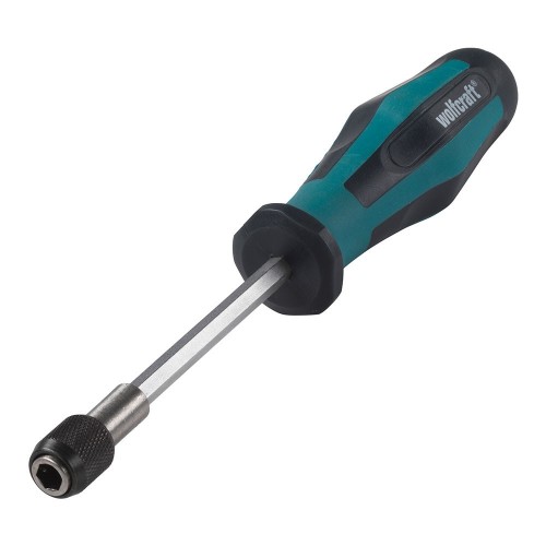Atornillador Manual Vástago Extralargo 197mm Portapuntas Magnético WOLFCRAFT