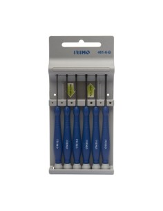 Juego Destornilladores Precisión 6Piezas Ranurados 16mm 20mm 25mm 30mm Phillips PH0 PH00 Cromados Irimo