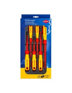 Juego Destornilladores VDE 6Piezas Planos Phillips Slim 171x37mm KNIPEX 2