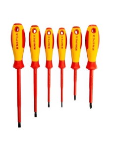 Juego De Destornilladores 6Pzs Planos Phillips 3mm-6.5mm PH1 PH2 KNIPEX