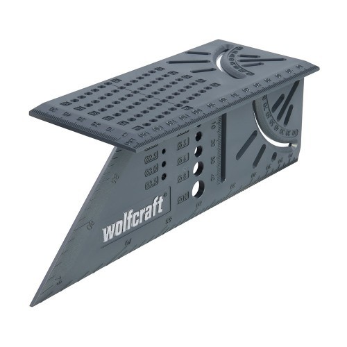 Escuadra 3D Plástico Medidas 180x320mm Gris Wolfcraft