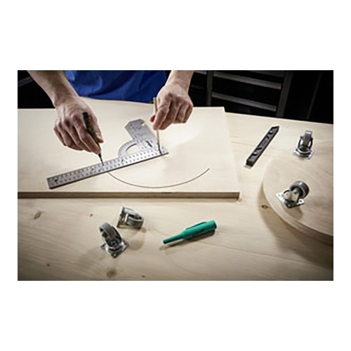 Escuadra Universal Acero 500mm Tope Plástico Extraíble Wolfcraft