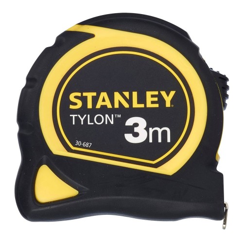 Cinta Métrica Acero 3mX13mm Revestimiento Tylon Negro Stanley