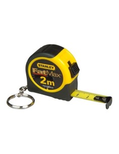 Flexómetro Mini ABS 2mX13mm Con Llavero Negro Amarillo Stanley