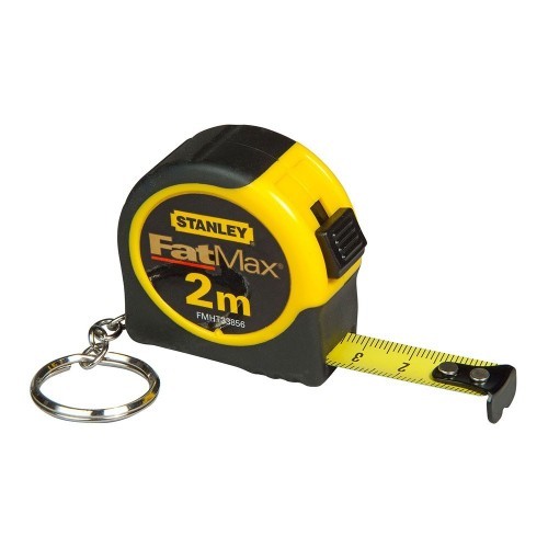 Flexómetro Mini ABS 2mX13mm Con Llavero Negro Amarillo Stanley