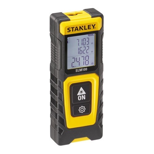 Medidor Láser Distancia 30m Pantalla LCD Resistente SLM100 STANLEY