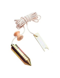 Plomada Acero 600g CuerdaAlgodón5m Cilíndrica RUBI