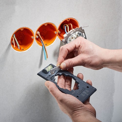 Plantilla Marcado Alineación 71mm 91mm Nivel Burbuja WOLFCRAFT