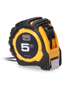 Flexómetro ABS 5mX25mm Cinta Amarilla Antideslizante KOMA TOOLS
