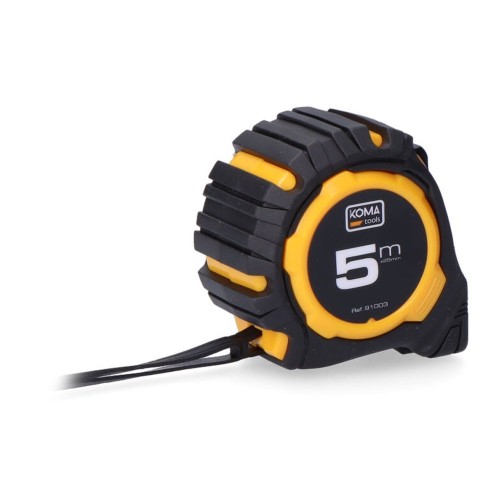 Flexómetro ABS 5mX25mm Cinta Amarilla Antideslizante KOMA TOOLS