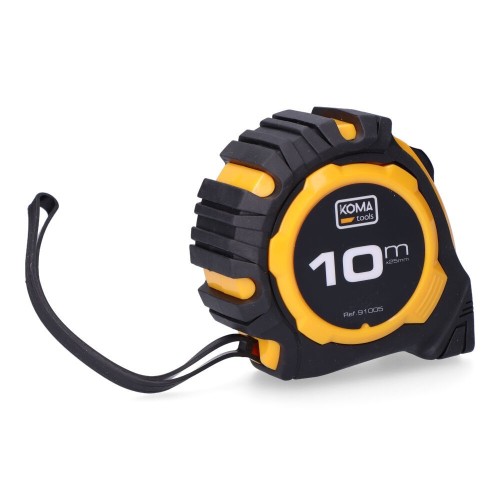 Flexómetro ABS 10mX25mm Antideslizante Cinta Amarilla KOMA TOOLS