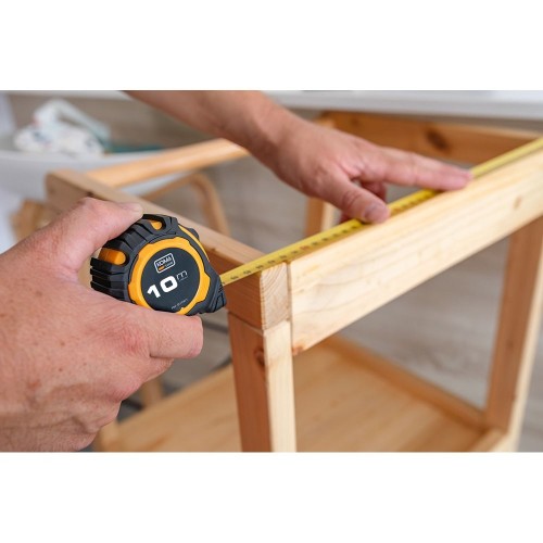 Flexómetro ABS 10mX25mm Antideslizante Cinta Amarilla KOMA TOOLS