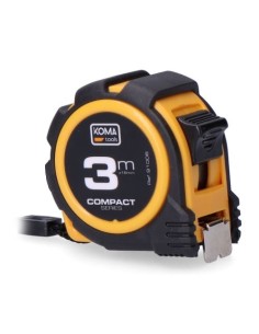 Flexómetro ABS 3mX16mm Cinta Amarilla Antideslizante KOMA TOOLS