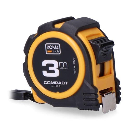 Flexómetro ABS 3mX16mm Cinta Amarilla Antideslizante KOMA TOOLS