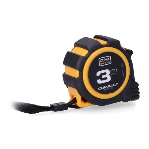Flexómetro ABS 3mX16mm Cinta Amarilla Antideslizante KOMA TOOLS